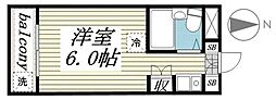 ジュネパレス柏第28 ワンルームの間取図画像