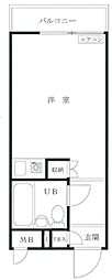 ペガサスマンション白山 ワンルームの間取図画像