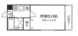 スカイガーデン川崎 1Kの間取図画像