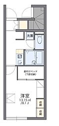 レオパレスエアル 1Kの間取図画像