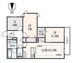 (仮称)東中野3丁目メゾン 2SLDKの間取図画像