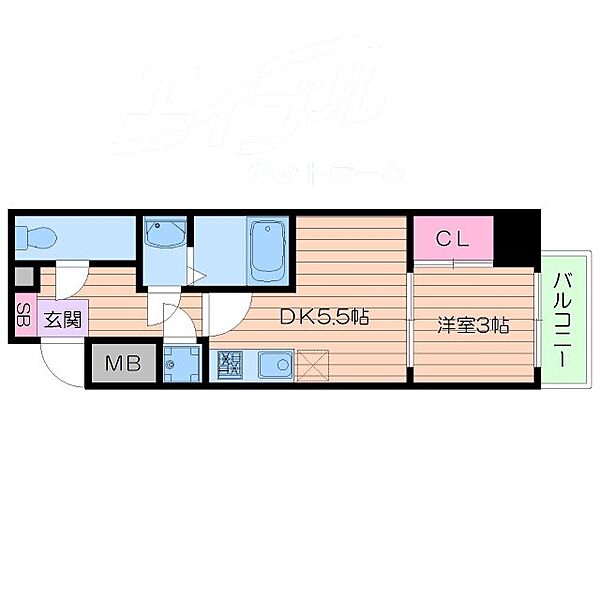 SERENiTE本町reflet ｜大阪府大阪市西区西本町３丁目(賃貸マンション1DK・3階・28.19㎡)の写真 その2