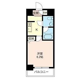 エスティメゾン品川シーサイド1 1Kの間取図画像