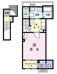 ラヴィ・コンフォール 1Kの間取図画像
