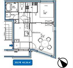 クールラージュコート 3階1LDKの間取り
