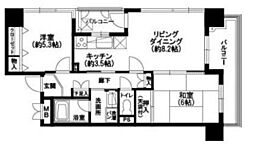 グレイスマンションけやき通り南 2LDKの間取図画像