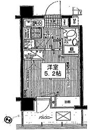 リバー・デイズ綱島 1Kの間取図画像