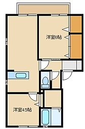 フェリース 2LDKの間取図画像