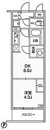 ライムレジデンス曳舟 1DKの間取図画像