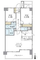 プレミアコンフォート高井戸 2LDKの間取図画像