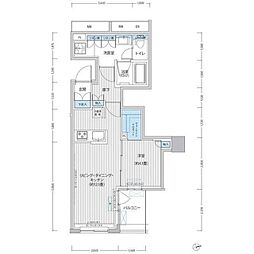 RODIA日本橋芽場町 1LDKの間取図画像