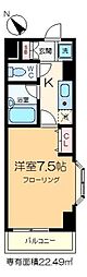 第2幸阪ビル 1Kの間取図画像