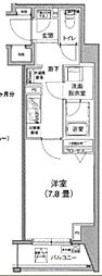 アイルルシェール錦糸町 1Kの間取図画像