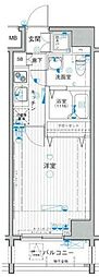 パークウェル浅草弐番館 1Kの間取図画像