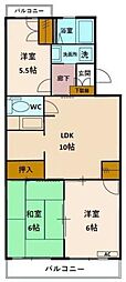 レキシントンマンション松並木 3LDKの間取図画像