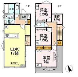 住吉町戸建1号棟 3LDKの間取り