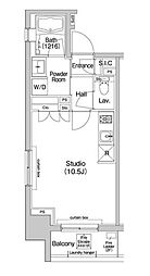 コンフォリア東池袋EAST ワンルームの間取図画像