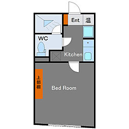 COCOFLAT西大井 1Kの間取図画像