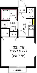 ベルアマーレ 1Kの間取図画像