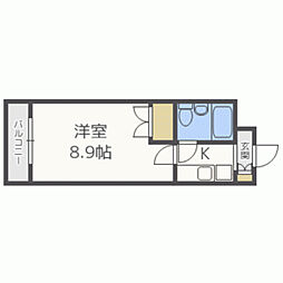 ジュネスドミール 1Kの間取図画像