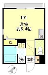 FERio東向島 ワンルームの間取図画像