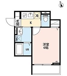 robot home 三郷II 1Kの間取図画像