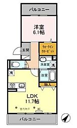 コモドTen 1LDKの間取図画像