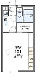レオパレスマルベリーランチA 1Kの間取図画像