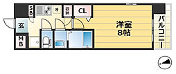 Wスタイル神戸2 1Kの間取図画像