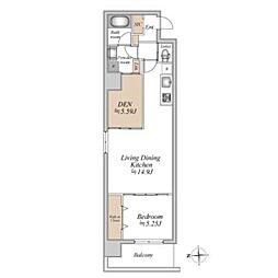 GLAM STELLA松屋町 1SLDKの間取図画像
