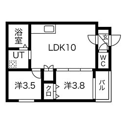 ImaisonRhodon 2LDKの間取図画像