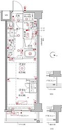 クレイシアIDZ幡ヶ谷 2Kの間取図画像