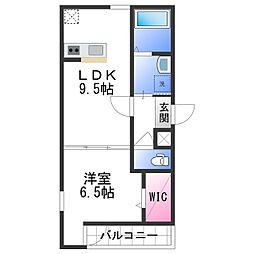 フジパレス和歌山元寺町I番館 1LDKの間取図画像