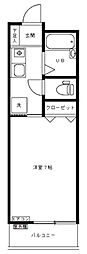 ラ・ヴェルデコリーナ 1Kの間取図画像