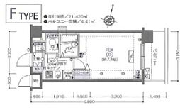 フェニックス新川崎 1Kの間取図画像
