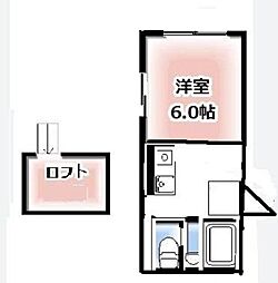 トーヨーハイツ 1Kの間取図画像