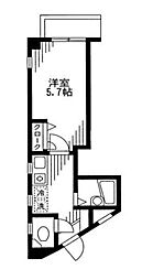 クレシェンテ大塚 4階1Kの間取り