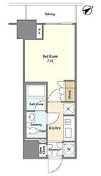 ラティエラ板橋 6階1Kの間取り