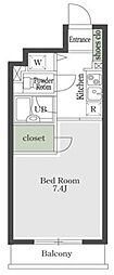 プレミアステージ芝公園2 1Kの間取図画像
