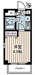 パネ協西川口ハイム 1Kの間取図画像