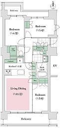 グランドメゾン目白新坂 3LDKの間取図画像