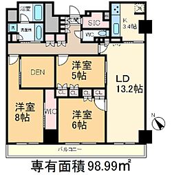 都営三田線 西巣鴨駅 徒歩7分の賃貸マンション 15階3LDKの間取り