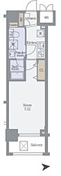 ジェノヴィア浜松町グリーンヴェール 1Kの間取図画像