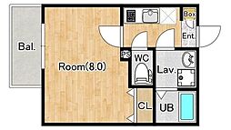 (仮称)ジーメゾン大宮フォルティス 1Kの間取図画像