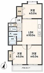 メゾンドA1 3LDKの間取図画像