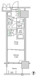 ブルックサイドレジデンス木場 2Kの間取図画像