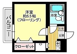 ウィンド五本木BLDG. 1Kの間取図画像