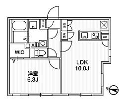 quadorNAKANO 1LDKの間取図画像