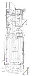 パークウェル方南町 1Kの間取図画像