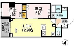 ロイジェント戸越銀座 2LDKの間取図画像